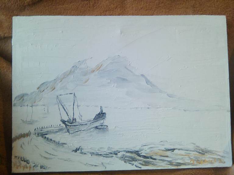 Painting" The old Pier" ( oil on canvas)