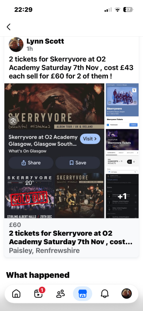 2 Skerryvore Tickets O2 Academy Glasgow Nov 7th 2026