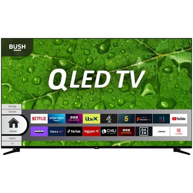 65” BUSH QLED Smart TV LINE ON RIGHT SIDE YouTube Netflix WiFi 