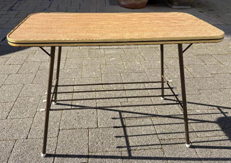 Vintage 1950/60's Formica topped Coffee table/Magazine Rack