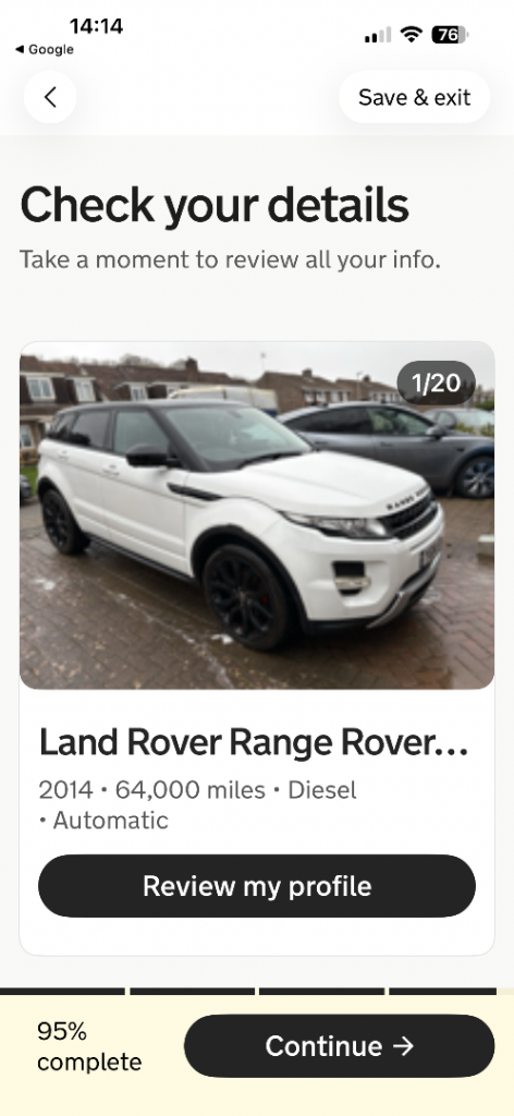 Range Rover evoque 2.2 diesel automatic 