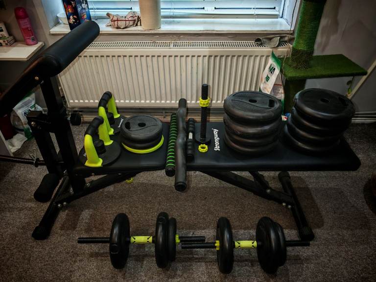 Strongway kettlebell and Wright bench