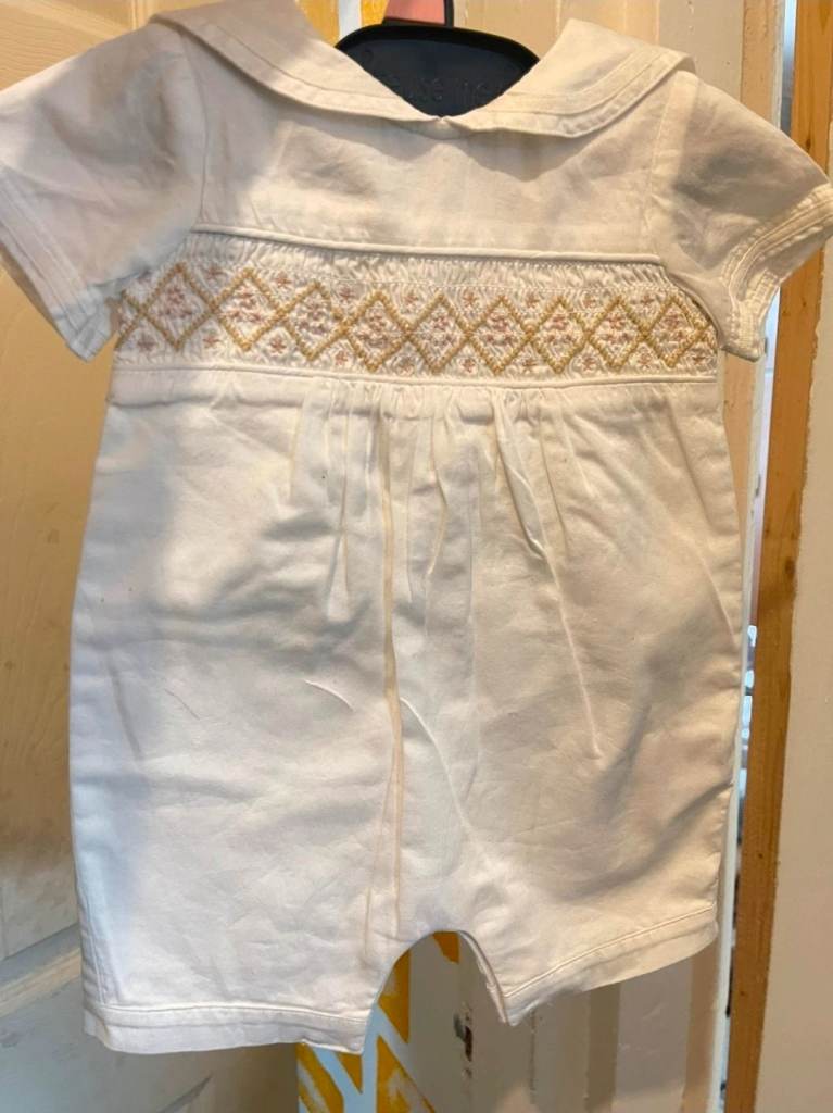 Marks & Spencer Baby Smocked Cotton Romper - New With Tags