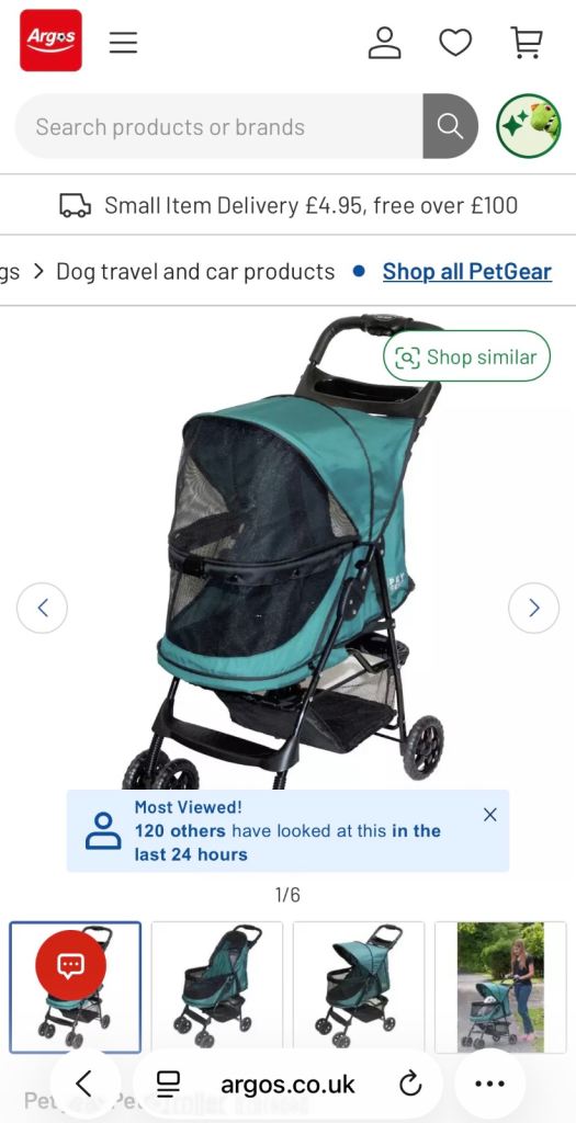 Dog pram stroller like new used once only