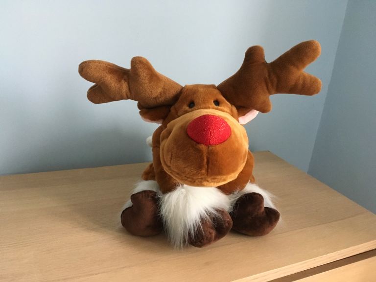 Tesco Vintage 2004 Christmas Reindeer Soft Plush Toy