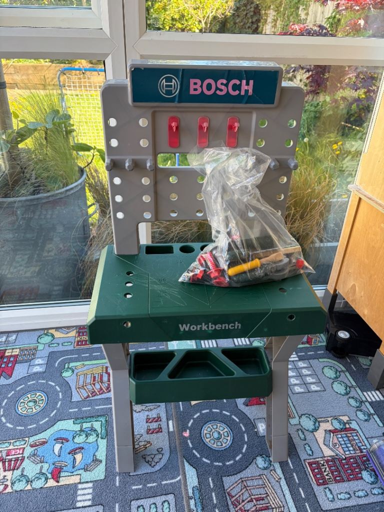 Bosch Child’s Workbench with tools and nuts and bolts