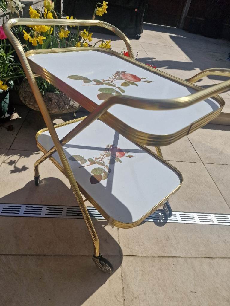funky vintage tea trolley from the 1950’s Foldable 
