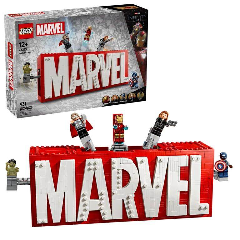 LEGO Marvel 76313 MARVEL Logo & minifigures set - Brand New in Box