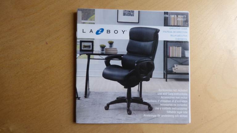 LAZBOY Executive Chair with adjustable height and back tilt plus guide