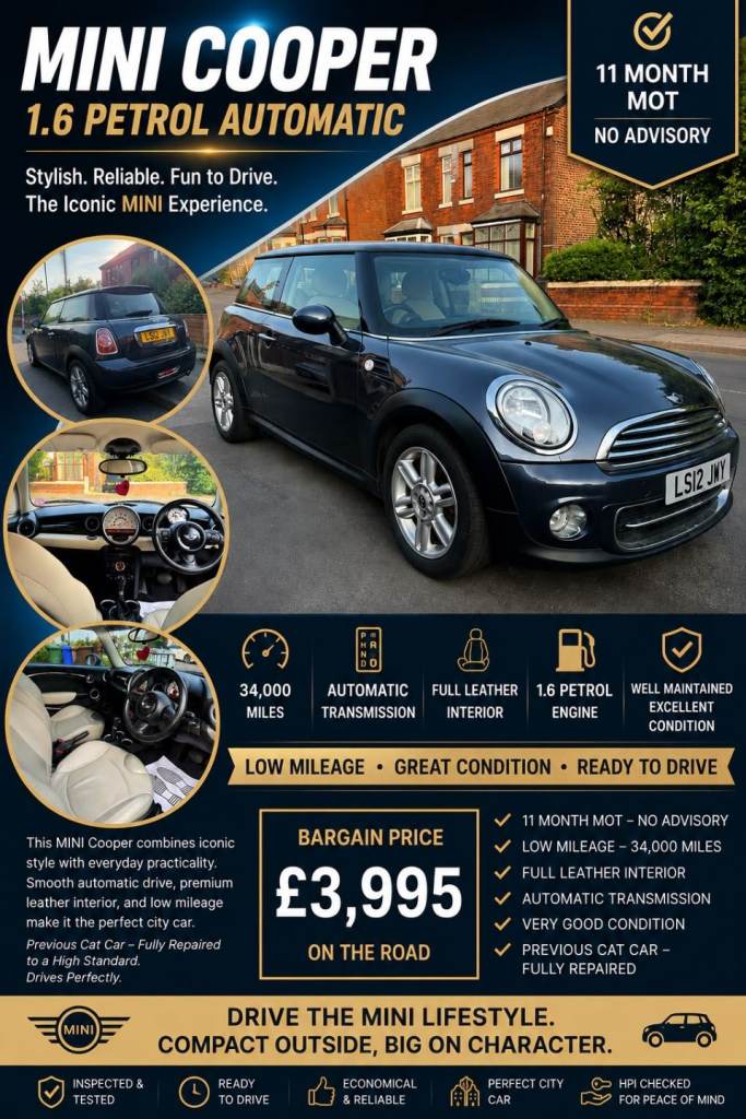 Mini, HATCHBACK, Hatchback, 2012, Semi-Auto, 1598 (cc), 3 doors