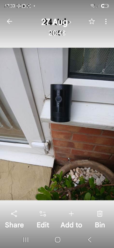 Outdoor Security Camera – Black, Good Condition