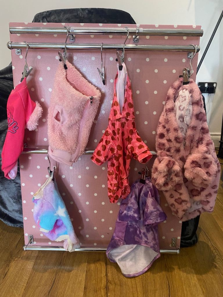 Dog Wardrobe plus 6 coats