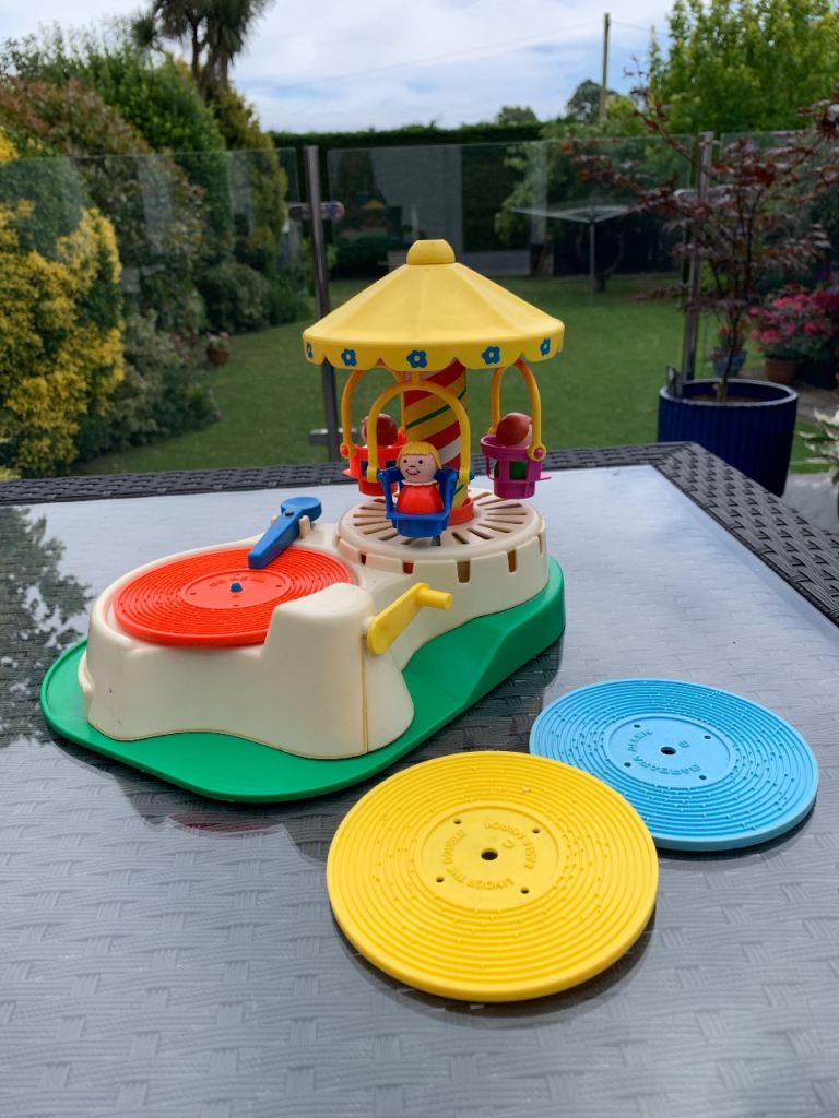 Vintage Musical Merry-Go-Round Toy with Discs