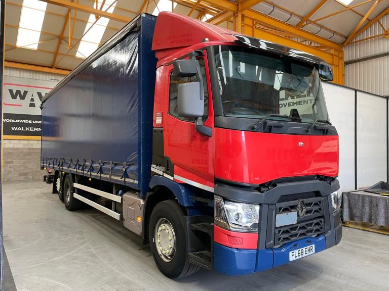 RENAULT T380 *EURO 6*, 26 TONNE 6X2 CURTAINSIDER - 2018 - FL68 EHR