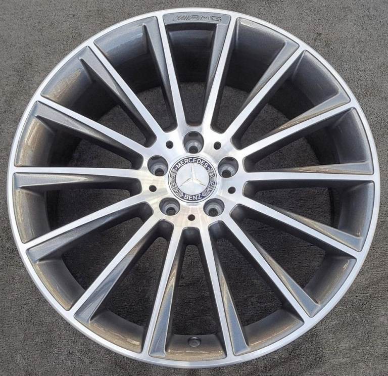 MERCEDES E CLASS 1X 20'' GENUINE AMG GREY DIAMOND CUT FRONT ALLOY WHEEL S646DCGF