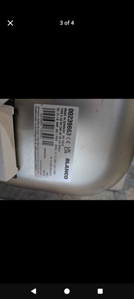 Kitchen sink with drainer - brand new