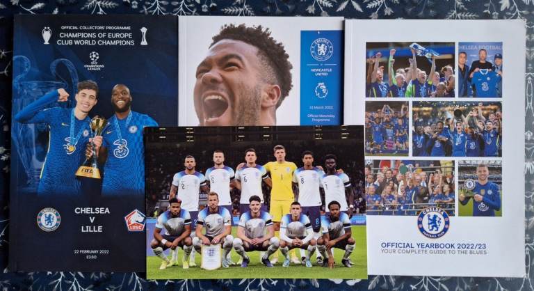 Chelsea FC Programs 2022, 2022-23 Yearbook / England Postcard / Jose Mourinho Autograph