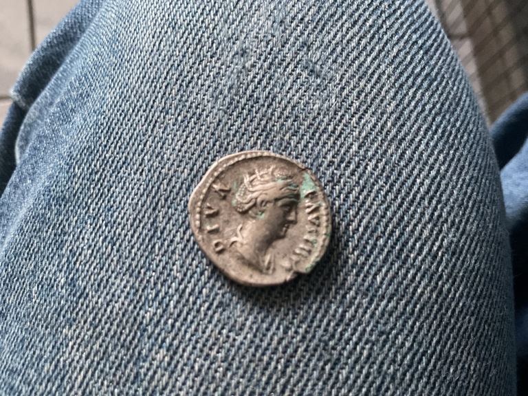 Ancient Roman Denarius Coin – Faustina the Elder, Fair Condition