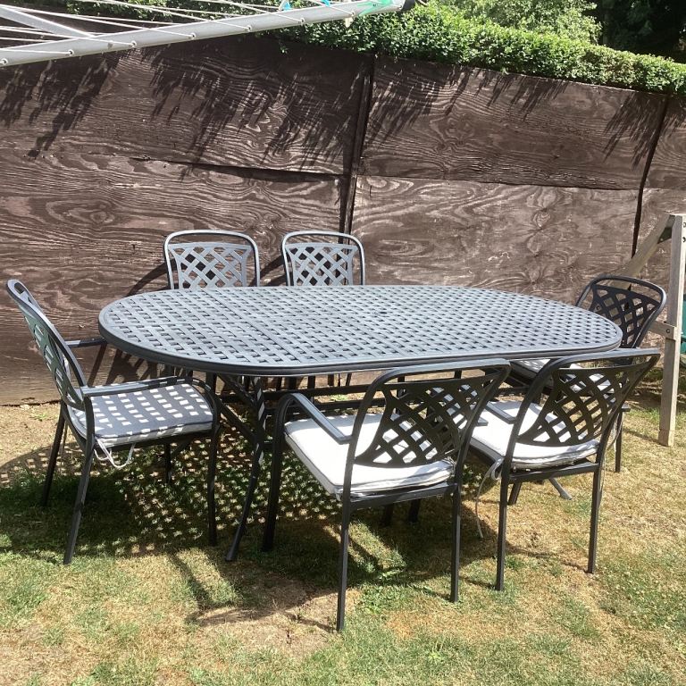 Hartman berkeley garden table and 6 chairs