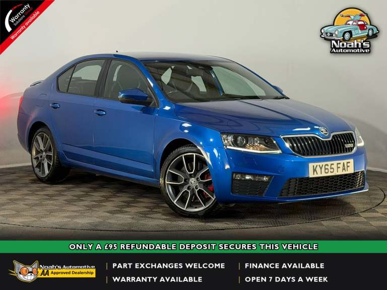 2015 65 SKODA OCTAVIA VRS 2.0 TDI DIESEL AUTOMATIC 5 DOOR 180 BHP HALF LEATHER