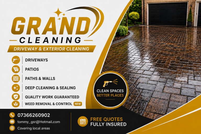     Professional Driveway & Patio Cleaning | Grand Cleaning