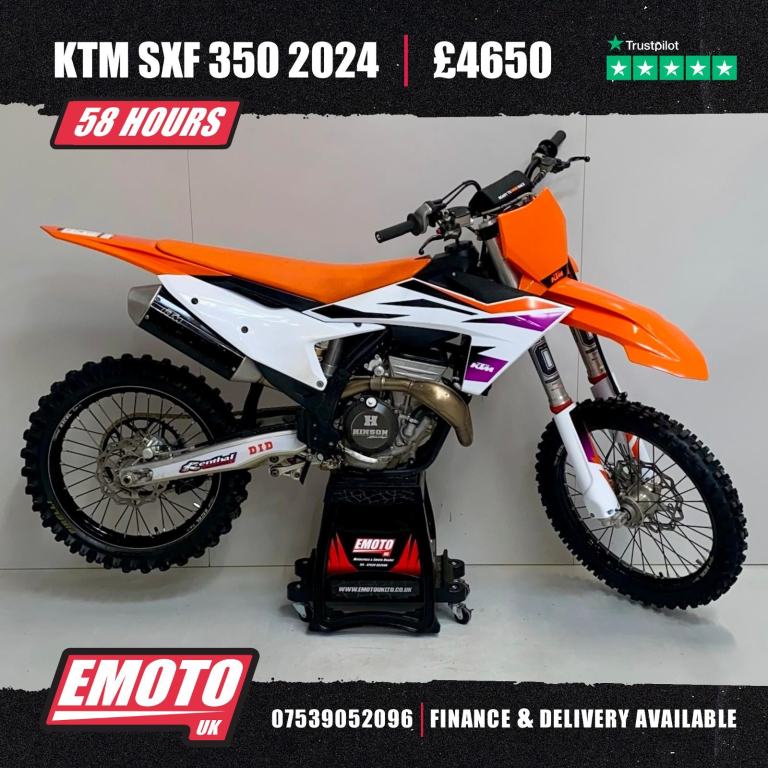 KTM SXF 350 2024 Motocross Bike 250cc 58 Hrs @EmotoUK - Finance Available