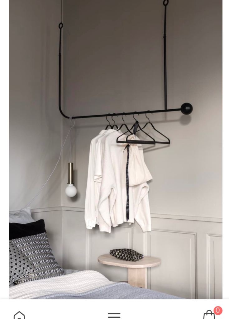 Pujo hanging clothes rail RPI £165