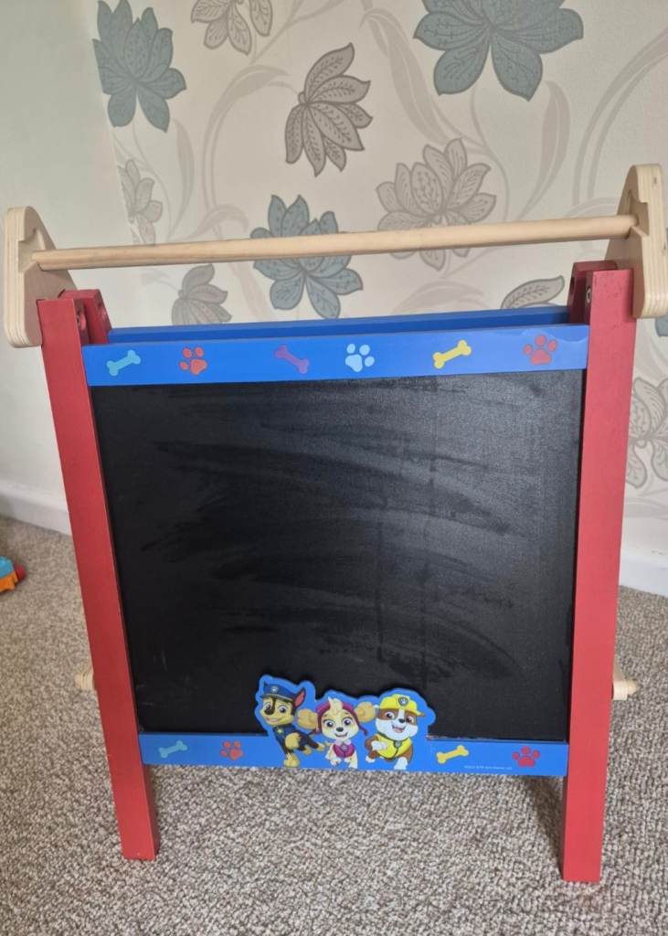 Tabletop Paw Patrol whiteboard/ blackboard