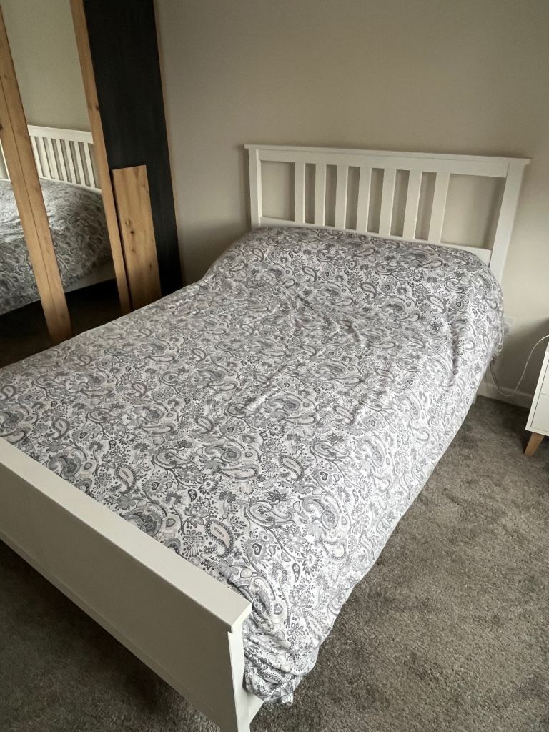 image for Double ikia bed and comfort mattress 