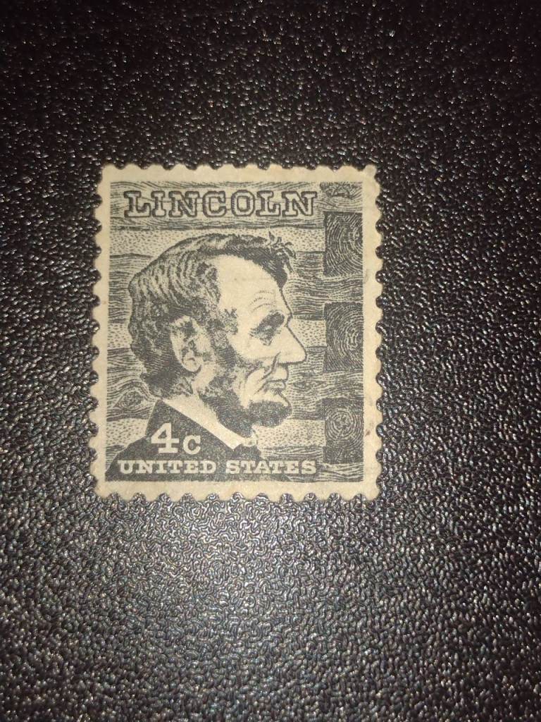 Abrahams Lincoln 4 Cent Black Stamp