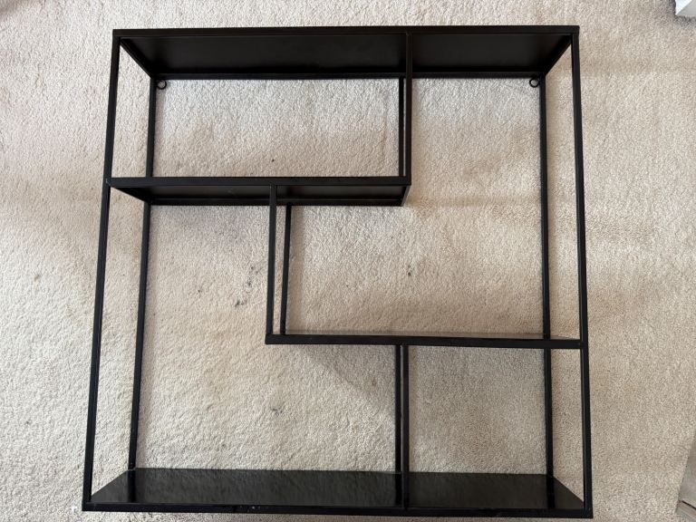 image for Black metal shelving .  