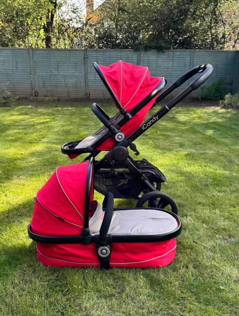 iCandy Pushchair with Carrycot and Rain Cover – Good Condition