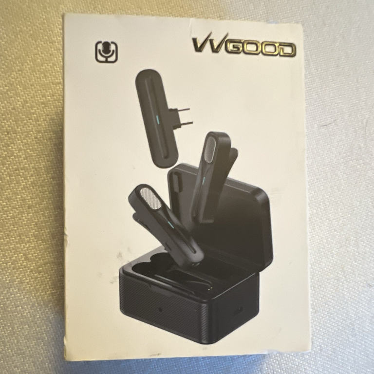 VVGOOD Wireless USB-C Clip-On Lavalier Microphone Set, Noise Reduction, Case