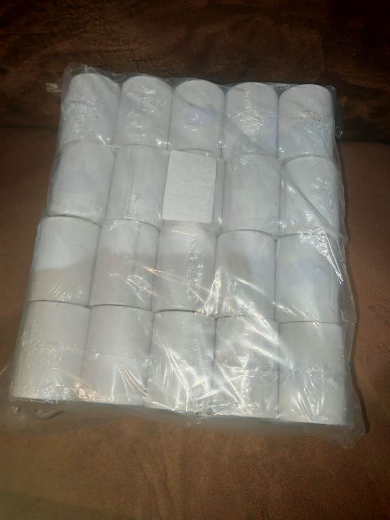 40x Till Rolls 57mm x 41.2mm x 18mm Cash Register Receipt Paper Rolls