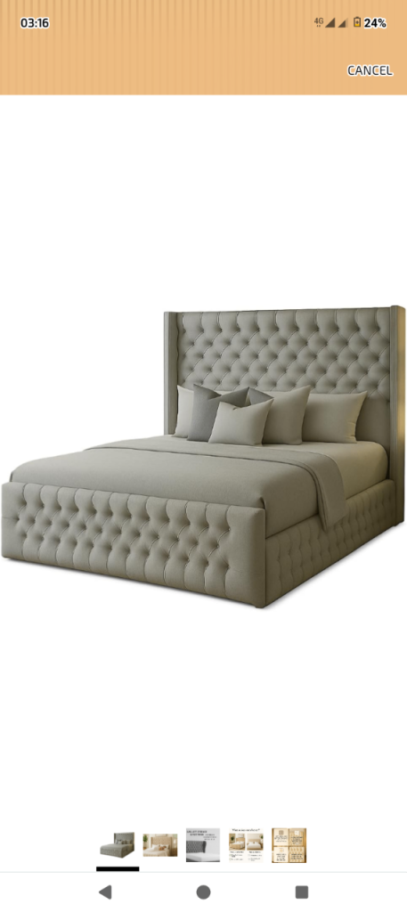 King size has hydronic lift storage bed 