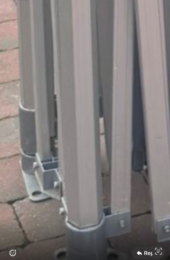 Gazebo awning marquee 6m x 3m taupe heavy duty hex 50 60 mm with all side panels 