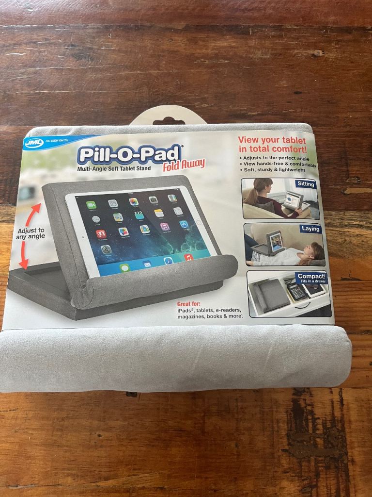JML pill-o-pad multi angle soft tablet stand . New in  packaging. Ideal for tablets books etc.