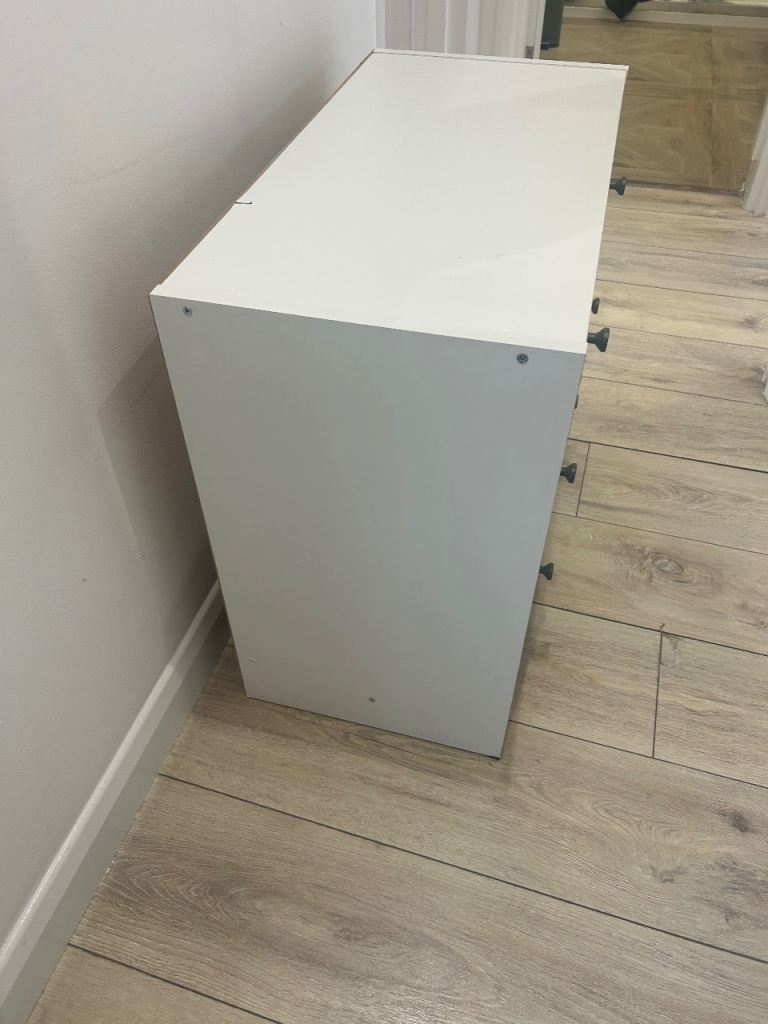 White Chest Of Drawers Ikea Green handles | in Woodford, London | Gumtree
