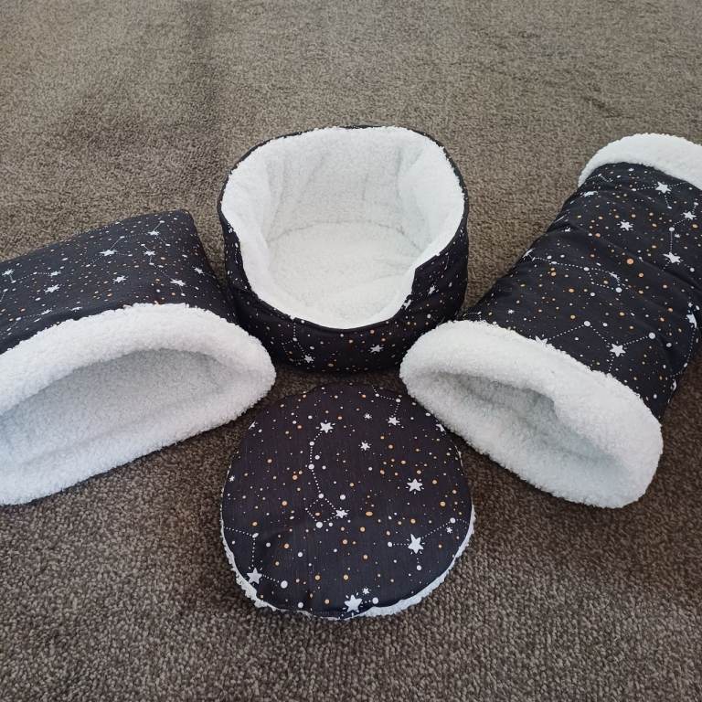 Guinea pig, etc, snuggle sack, tunnel, and cuddle cup 