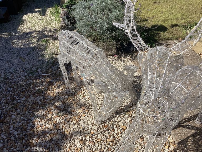 Christmas reindeer lights group of three