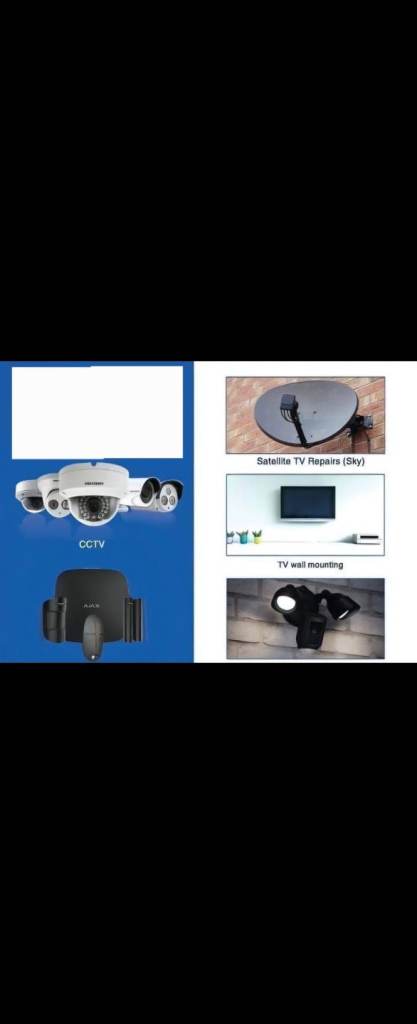 Cctv sky repairs tv sky dish installation sky engineer satellite tv wall mounting