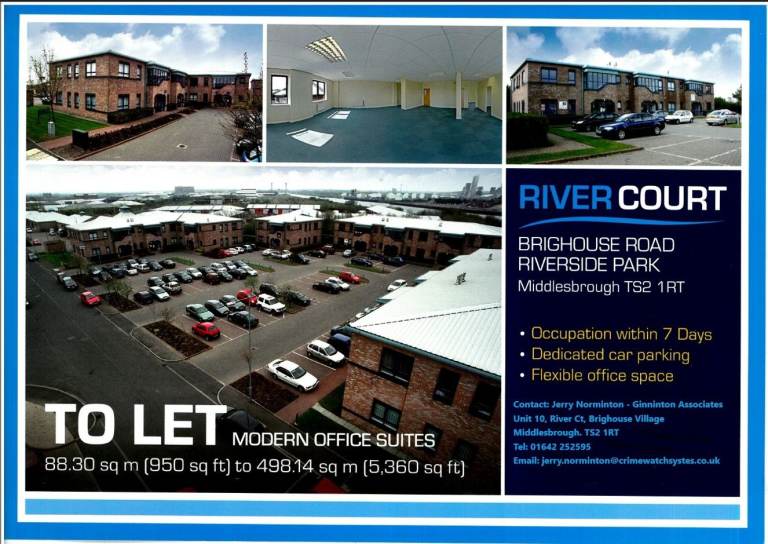 Modern Office Suites in Riverside Park Middlesbrough To Let