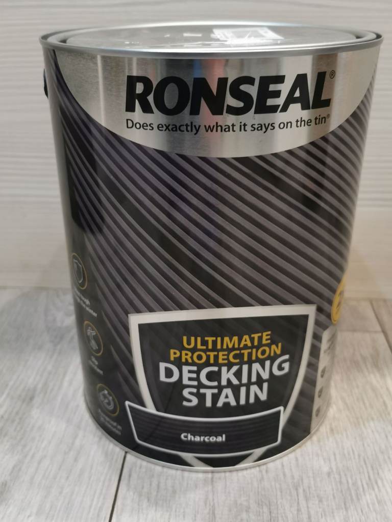 Ronseal Ultimate protection Charcoal Matt Decking Wood stain, 5L
