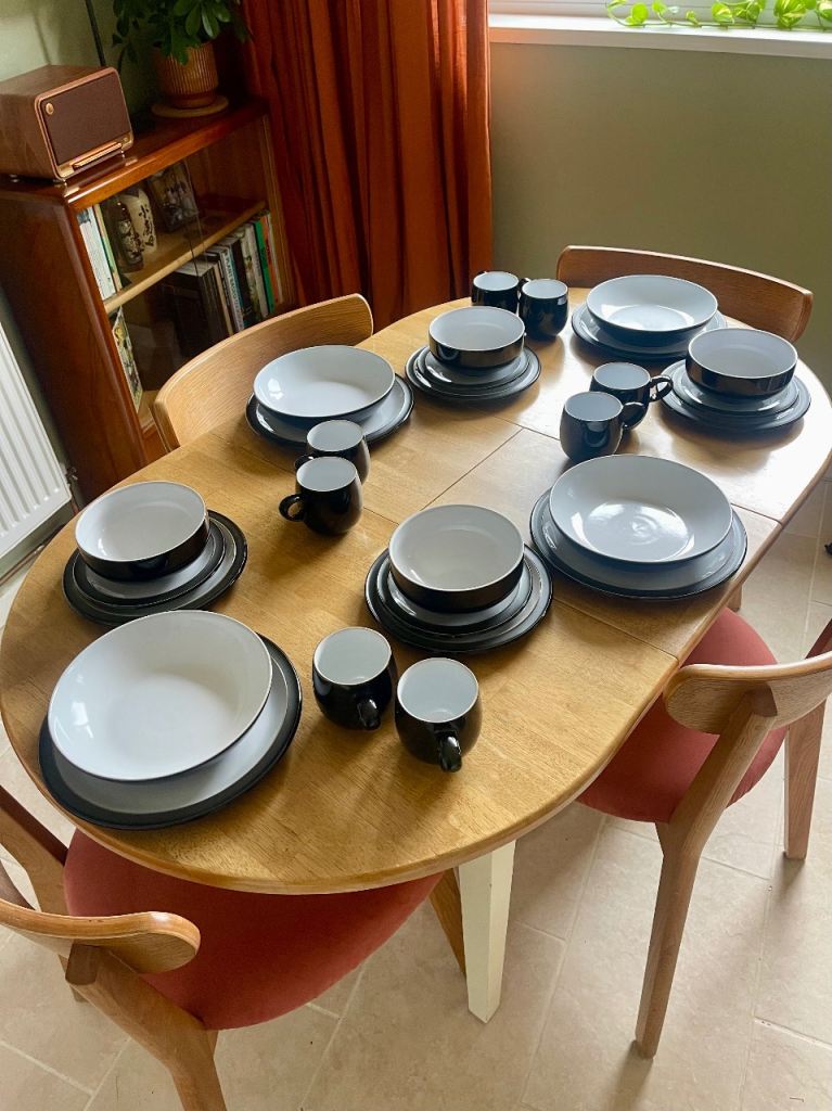 28 Piece Jet Black Denby Set