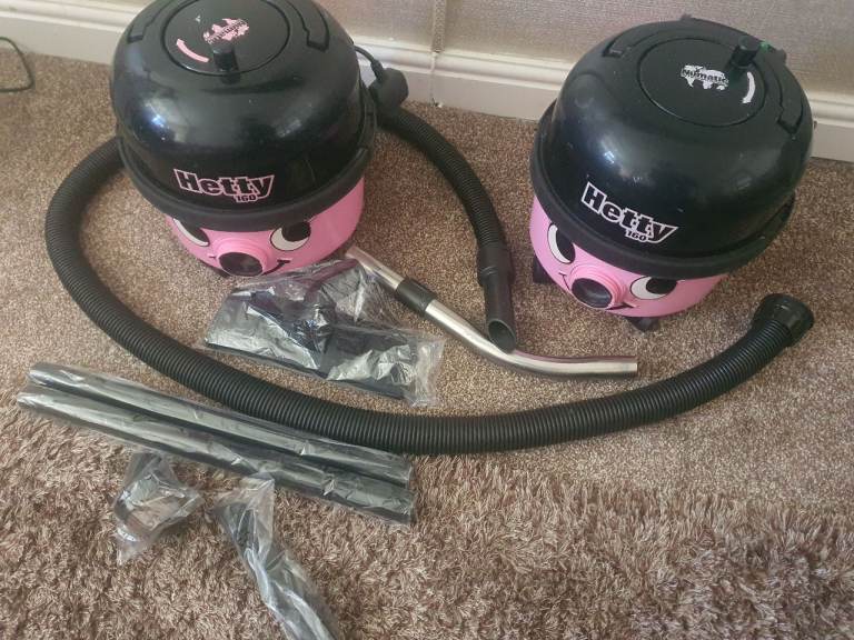 Two Numatic Hetty Vacuum Cleaners with Accessories – Good Condition