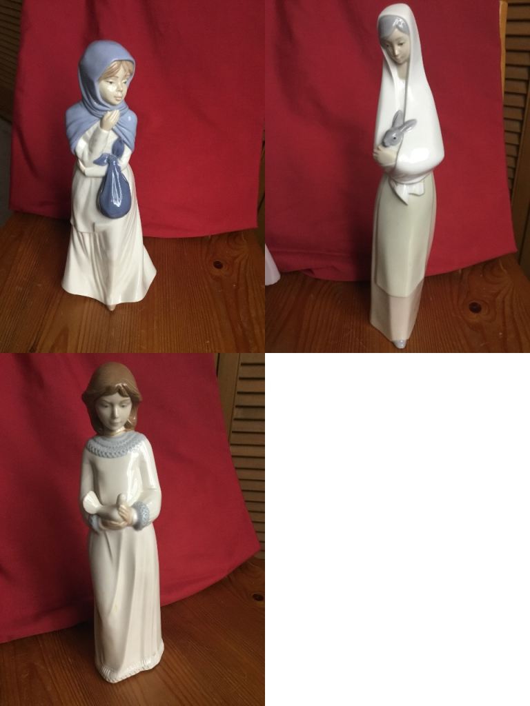 Three Beautiful Ceramic Figures - Nadal, Miguel Requena, and ‘Made In Spain”