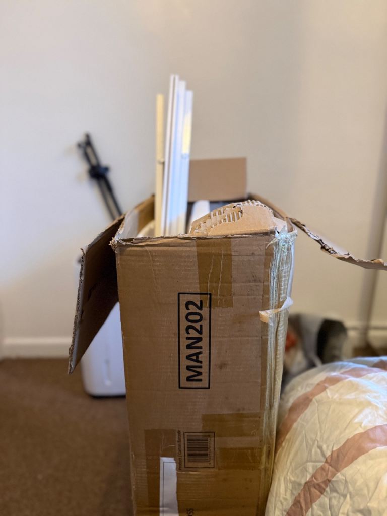 NEW IN BOX - Dunelm Manhattan White Gloss 3 Drawer Chest