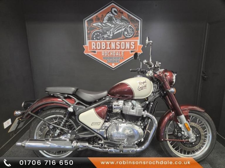 2025 Ex Demo Royal Enfield Classic 650 in Red with only 150 miles.