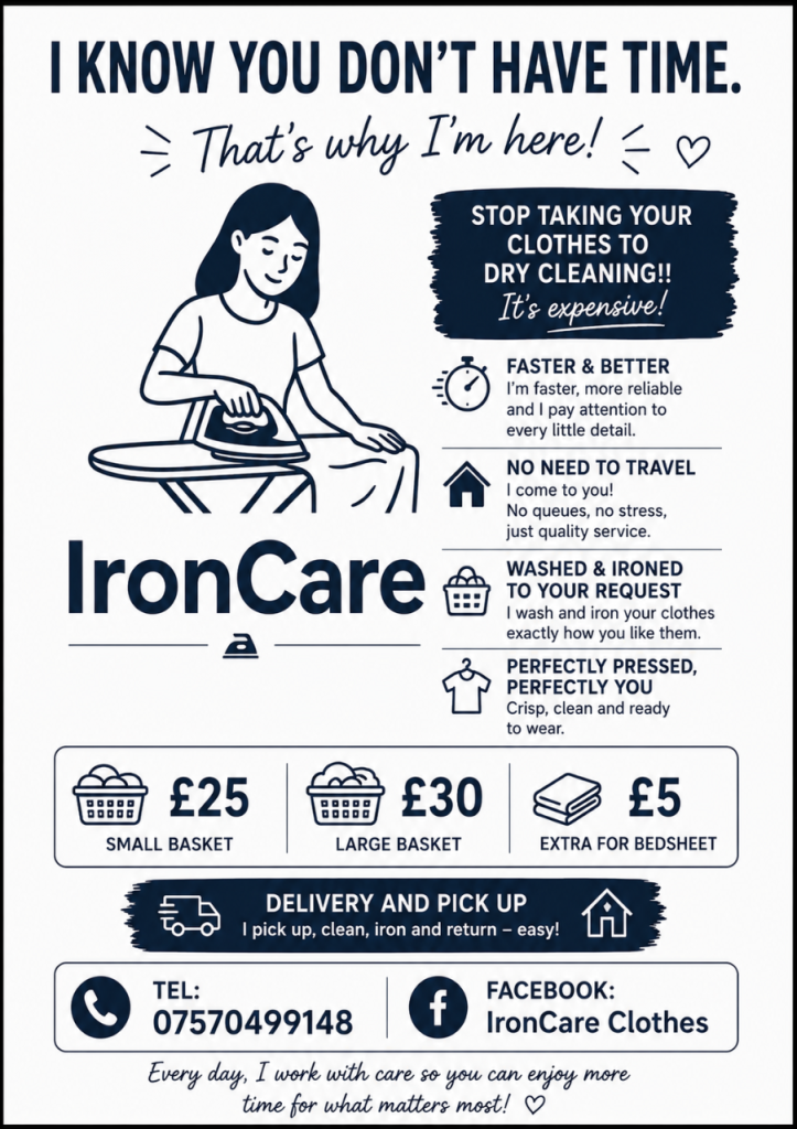 Ironing serviced 