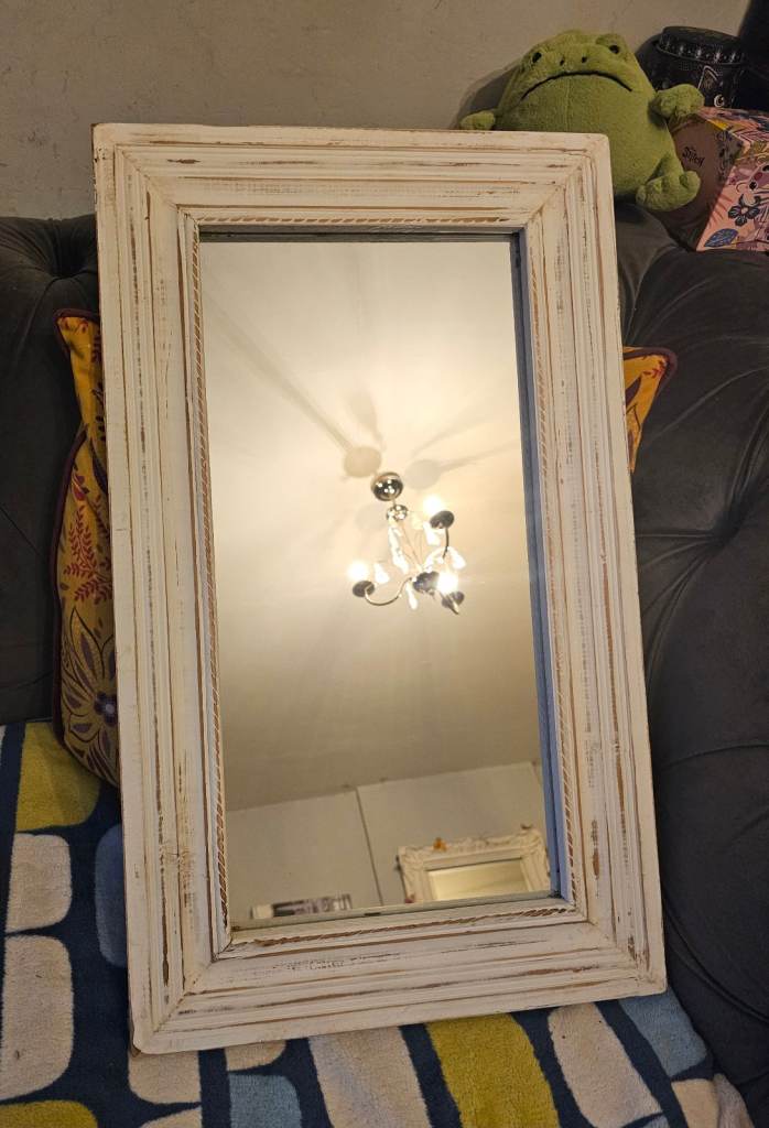 Shabby chic wooden mirror
